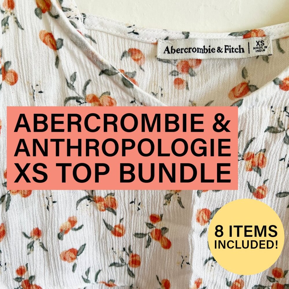 Bundle of 8 Abercrombie Anthropologie Free People Tops Size XS